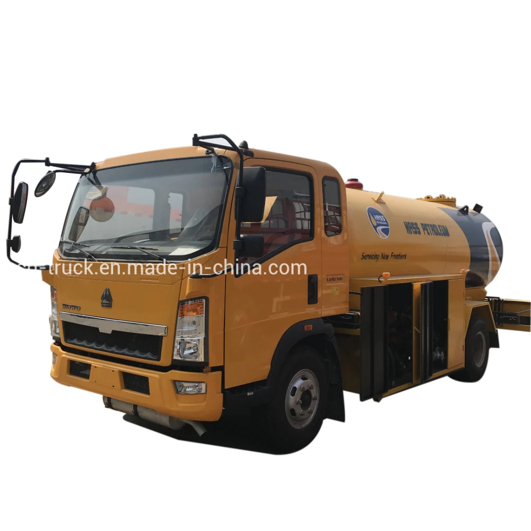 Factory Sales Light HOWO 3cbm 4cbm 5cbm Refilling LPG Truck Gas LPG Tank Truck