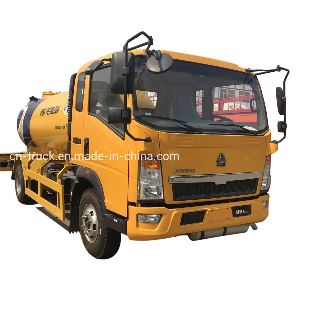 Factory Sales Light HOWO 3cbm 4cbm 5cbm Refilling LPG Truck Gas LPG Tank Truck