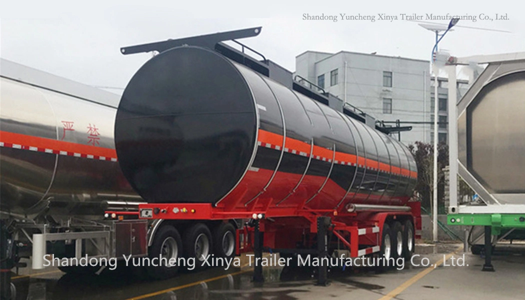 3 Axles Asphalt Tank Truck Trailer Heated Bitumen Tank Trailer Pitch Mineral Resin Asphalt Bitumen Tank Semi Trailer